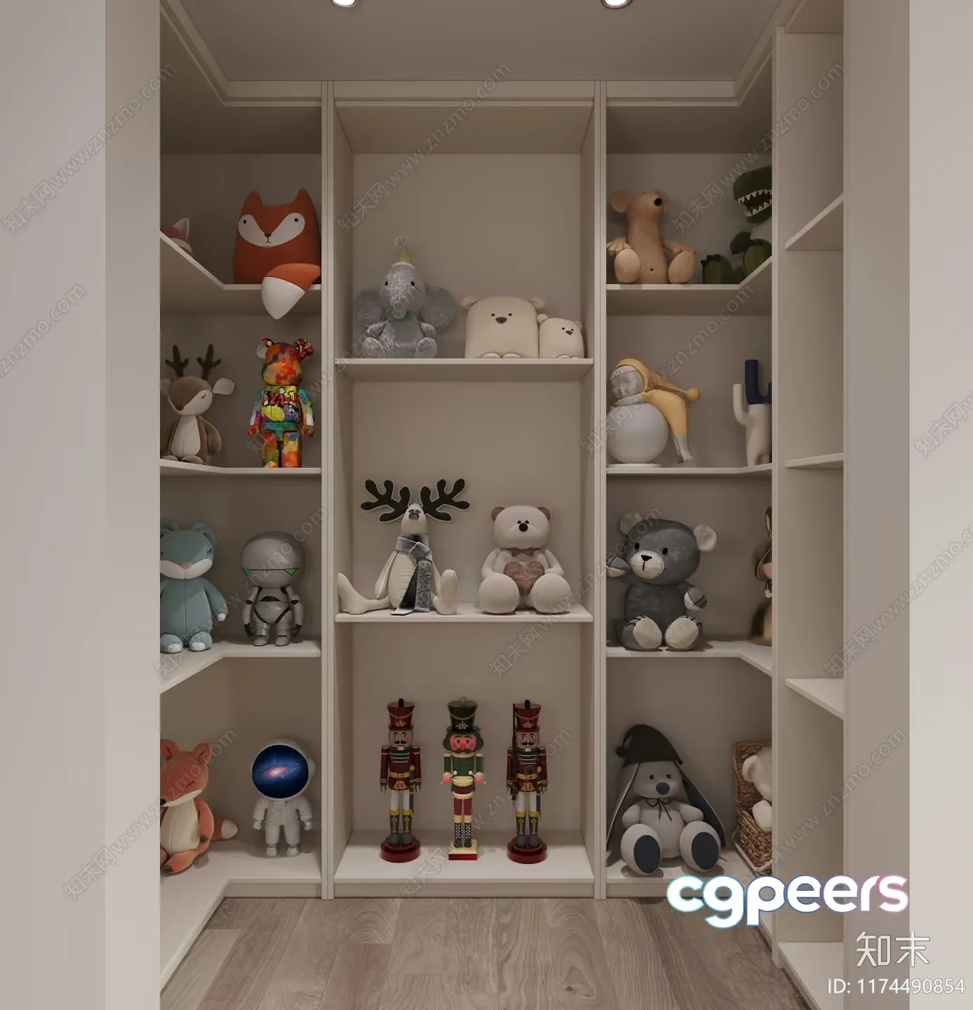 Modern Toy Shelf 3D Model – 12302 – CORONA Render
