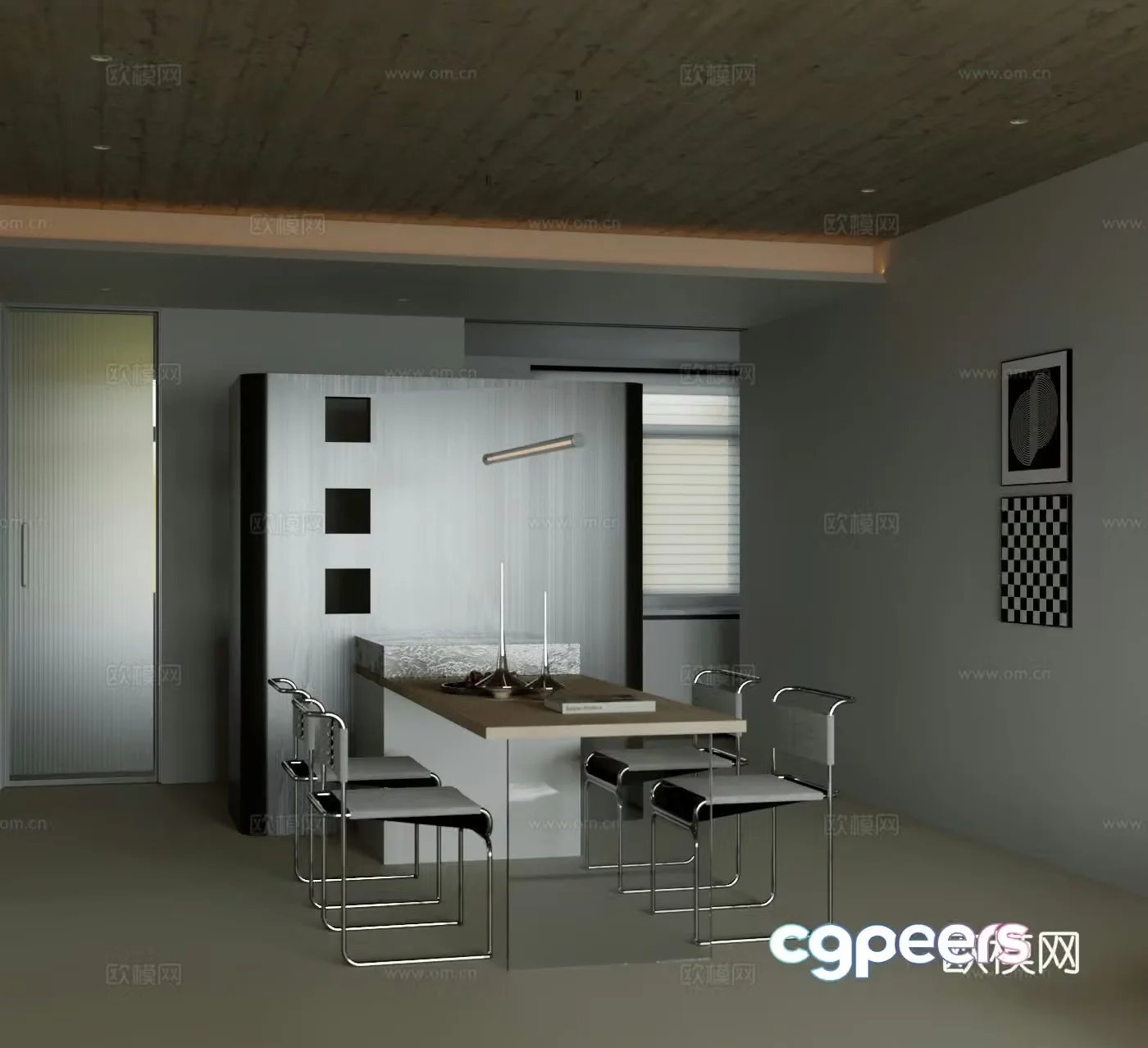 Modern restaurant 3d model
