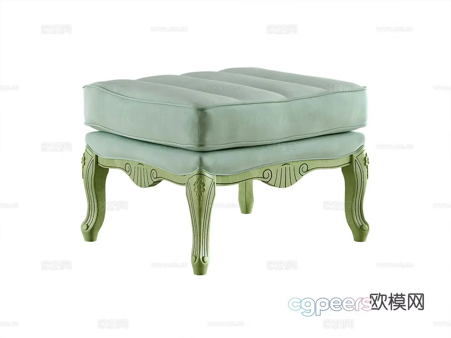 American stool low stool sofa stool 3d model