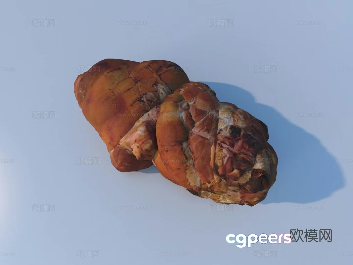 Meat cooked food 3d model