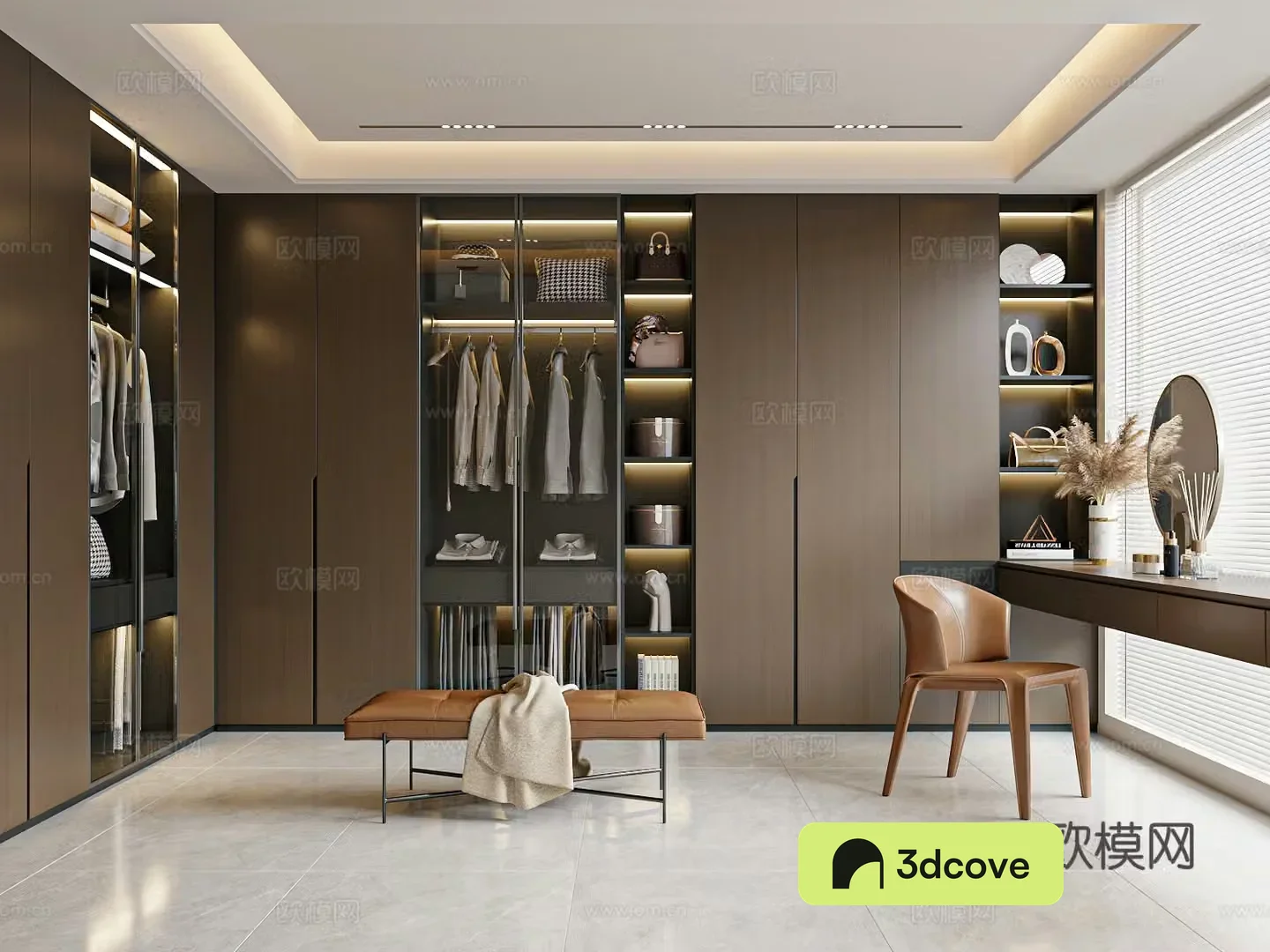 Modern Italian style cloakroom dressing table cloakroom dressing room
