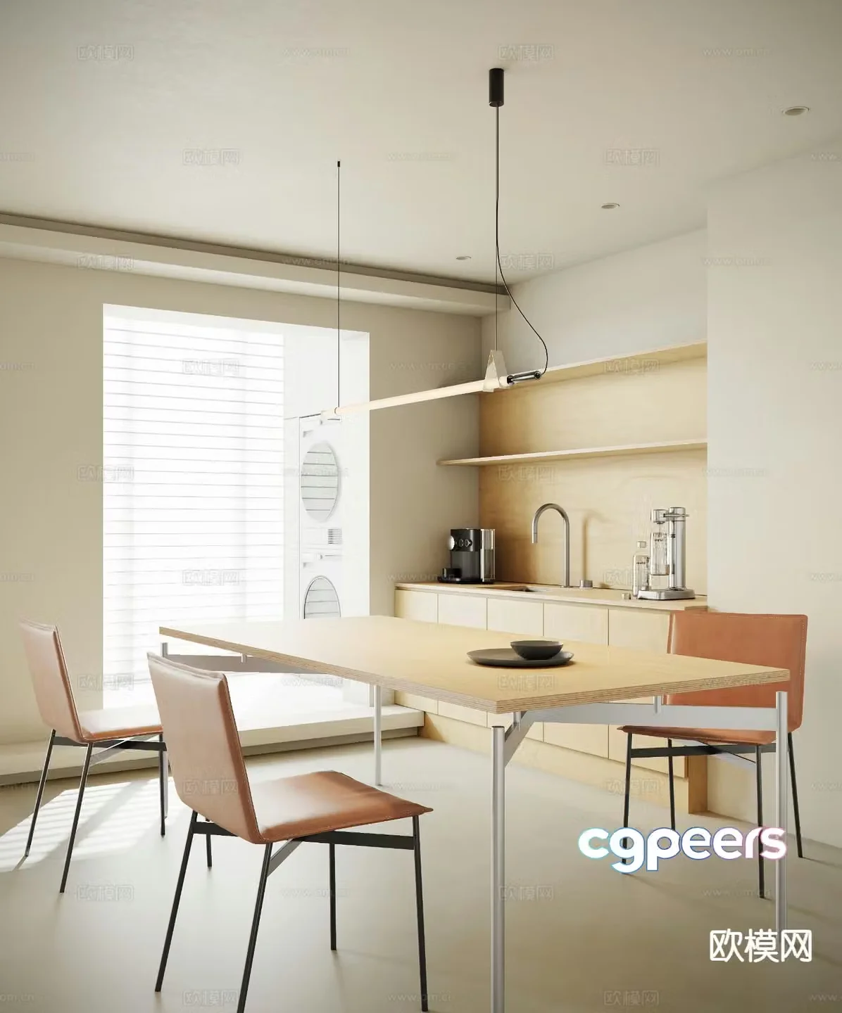 Modern restaurant 3d model