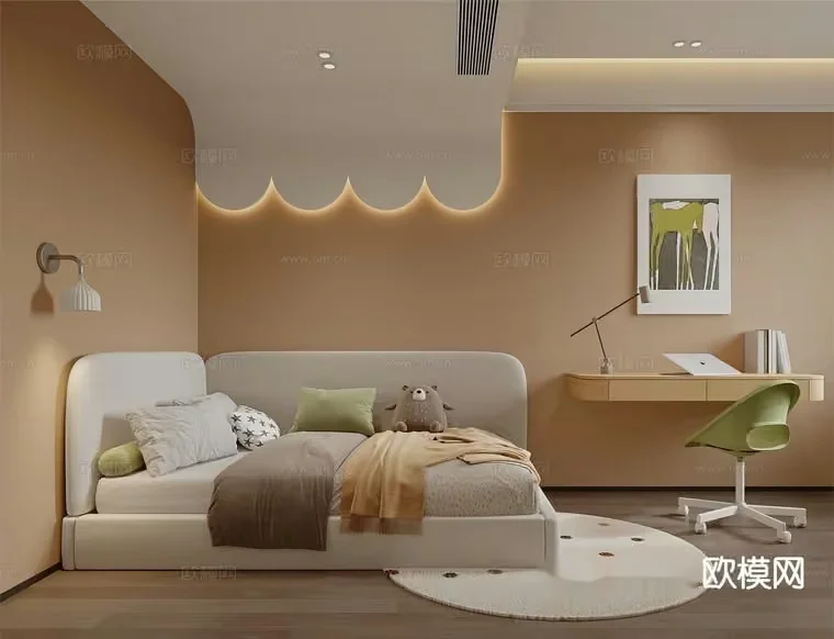 Cozy Bedroom 3D Model – 14225 – CORONA Render