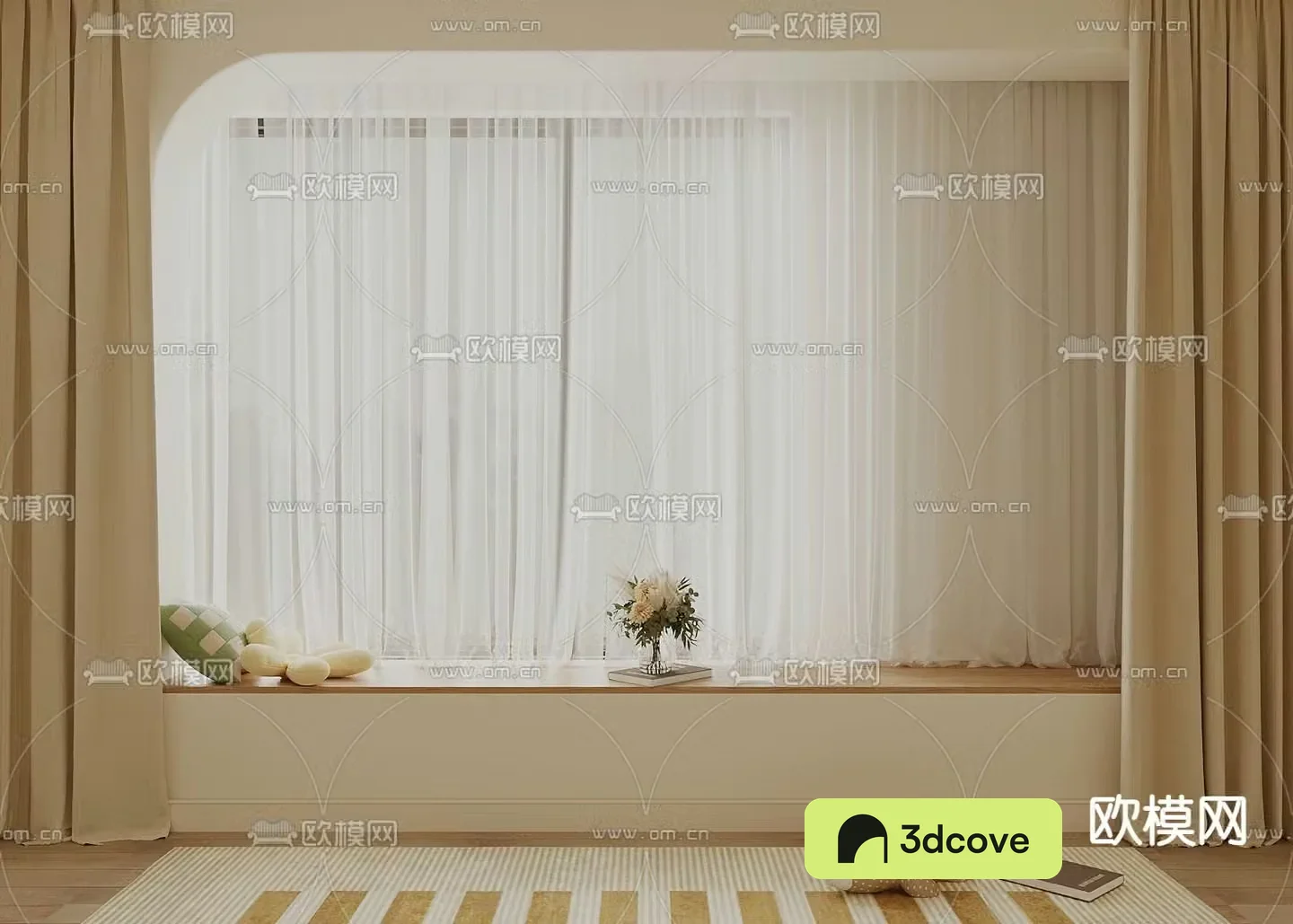 Modern bay window sill bay window mat