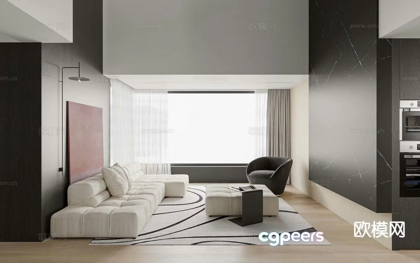 Modern living room 3d model