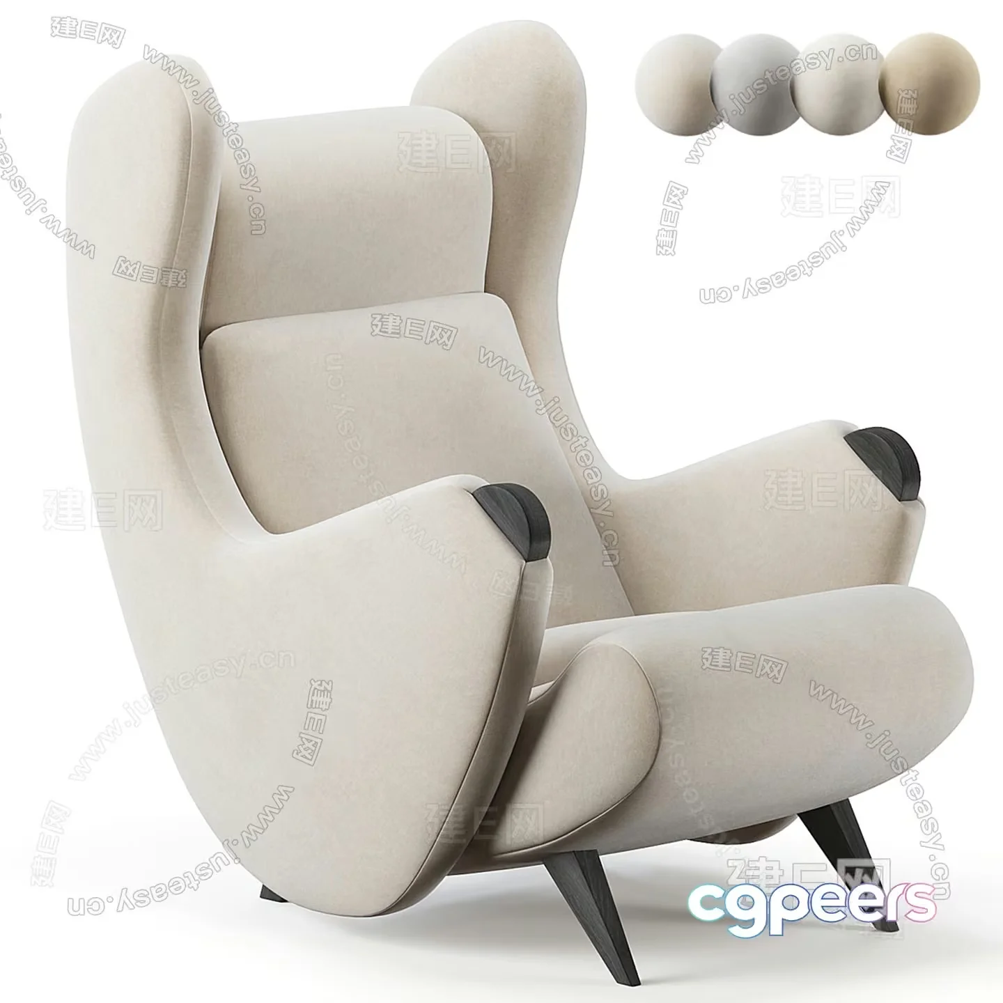 Modern White Chair 3D Model – 22717 – VRAY Render
