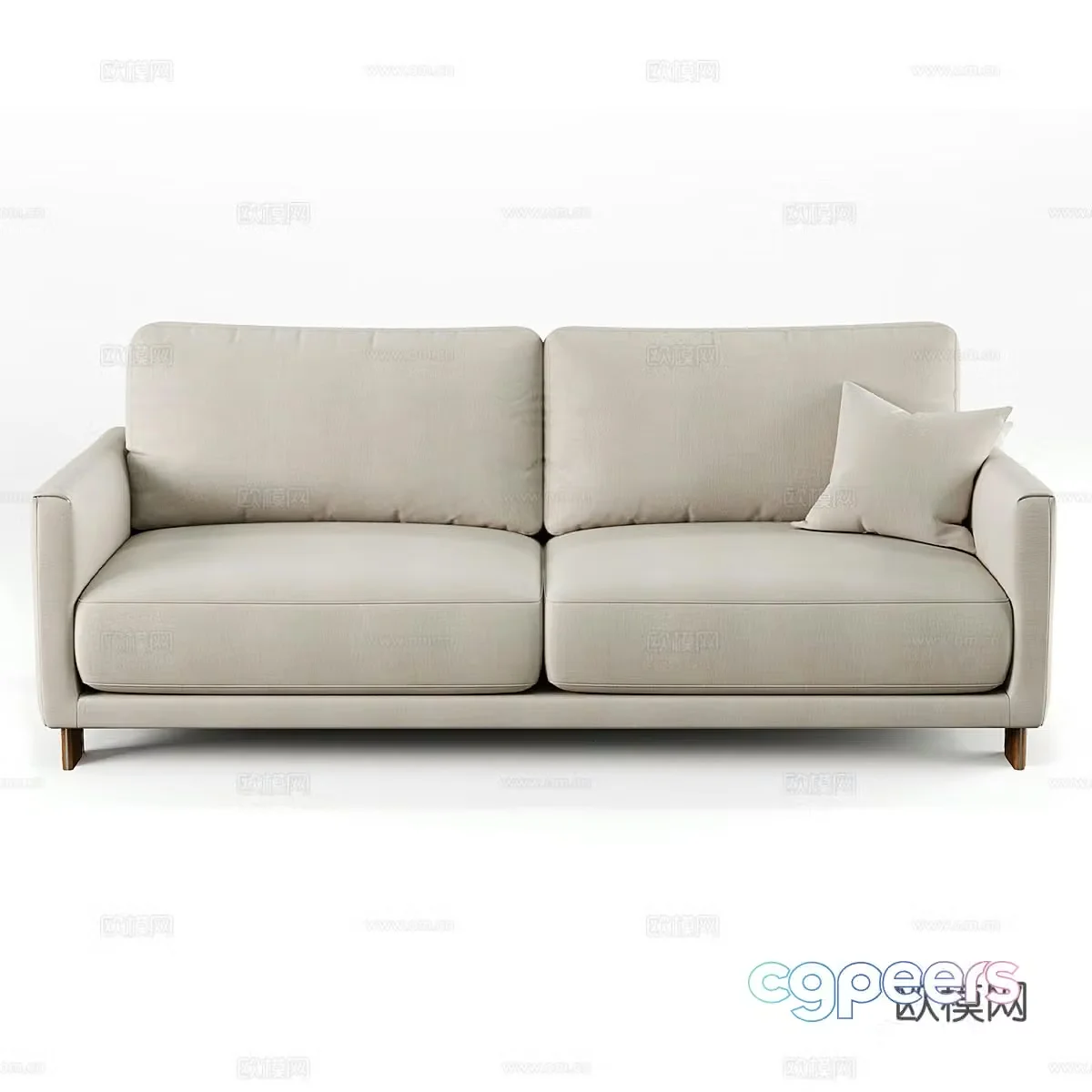 Modern simple double sofa double sofa simple double sofa living room sofa hug 3D model
