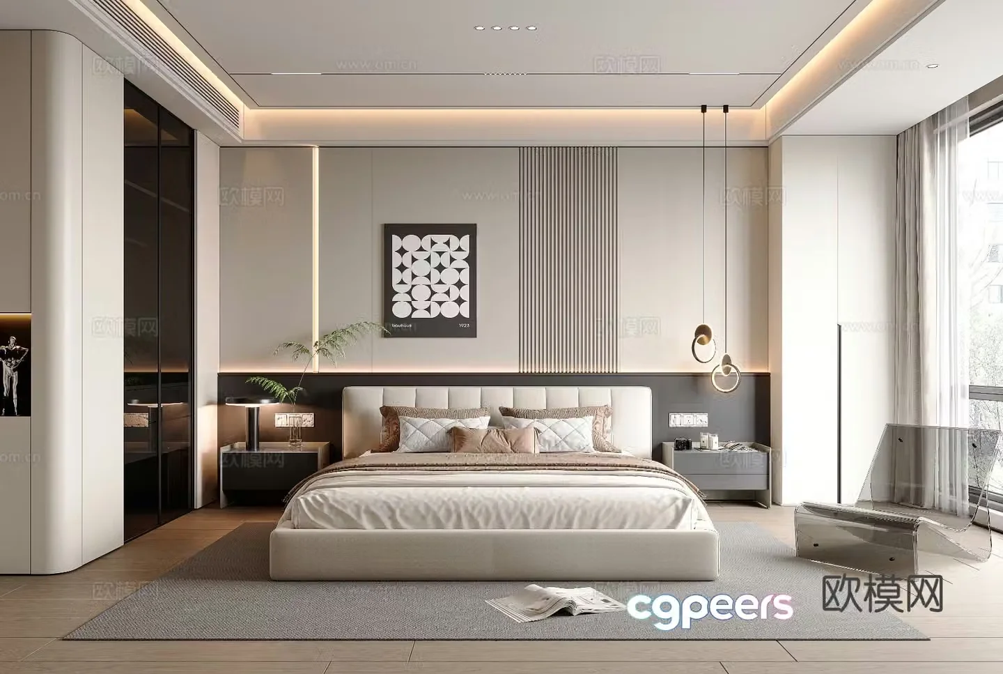 Modern bedroom 3d model