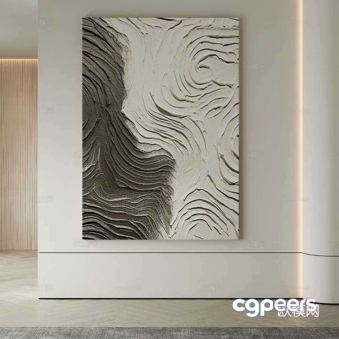 Modern Wasabi Hanging Painting 3D Model