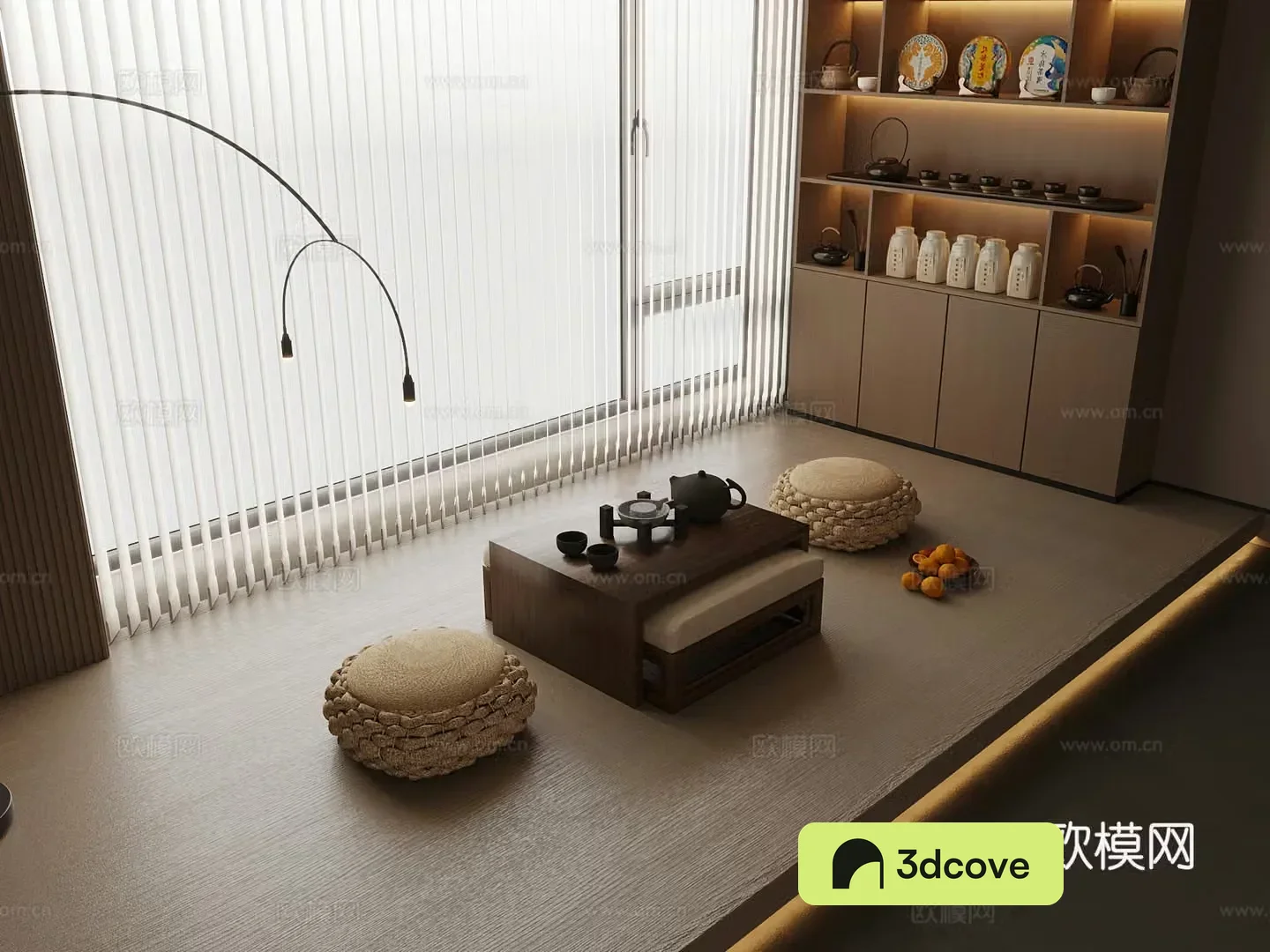 New Chinese-style tea room tatami tea table