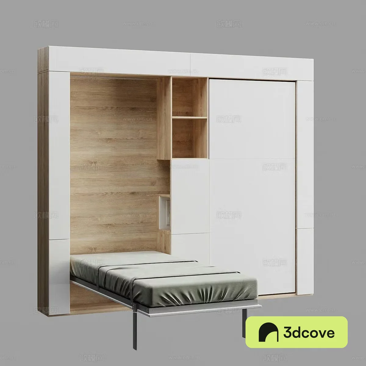 Nordic storage tatami bed folding bed locker