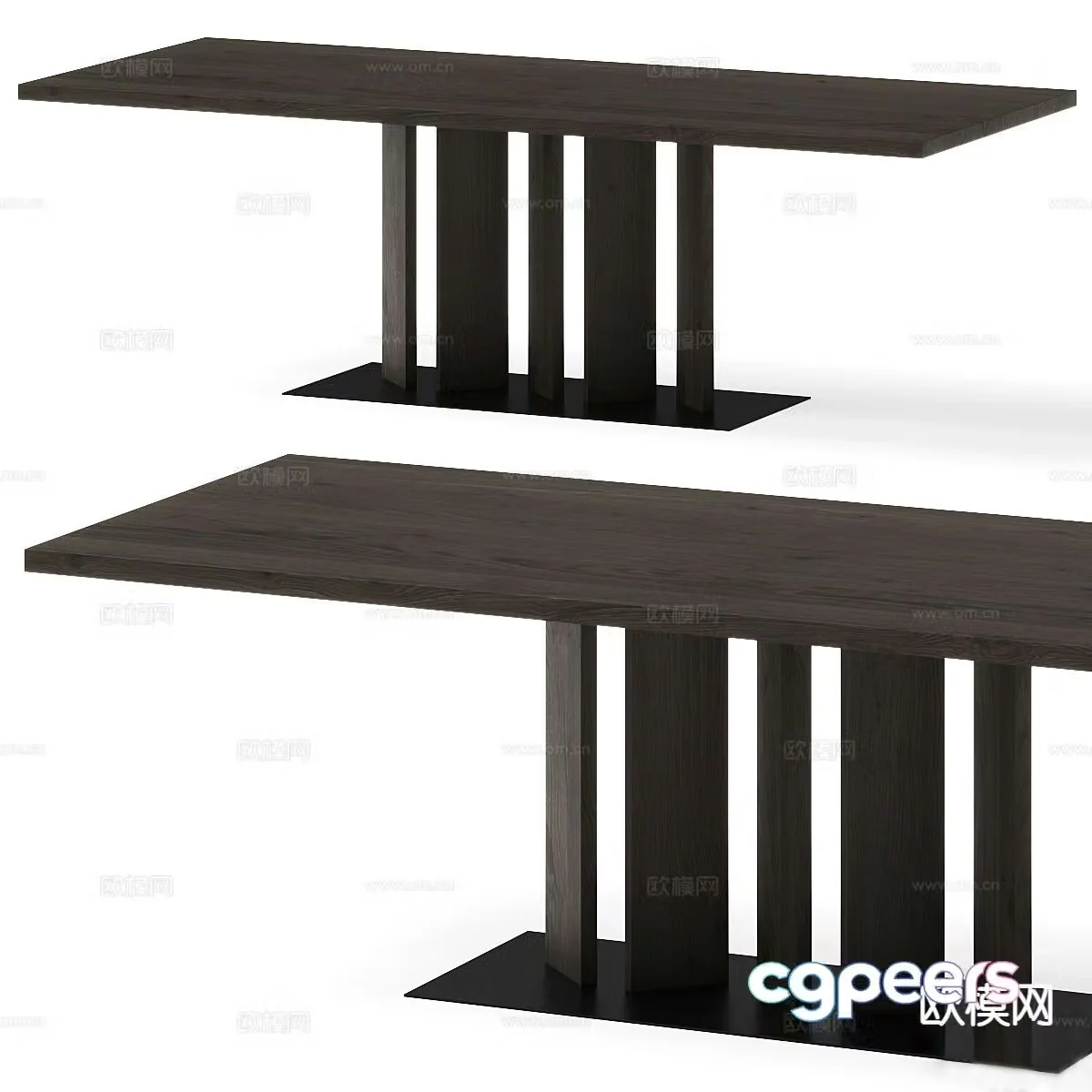 Italian minimalist desk desk 3d model