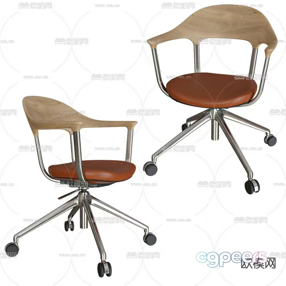 Modern office chair shift chair staff chair swivel chair 3d model