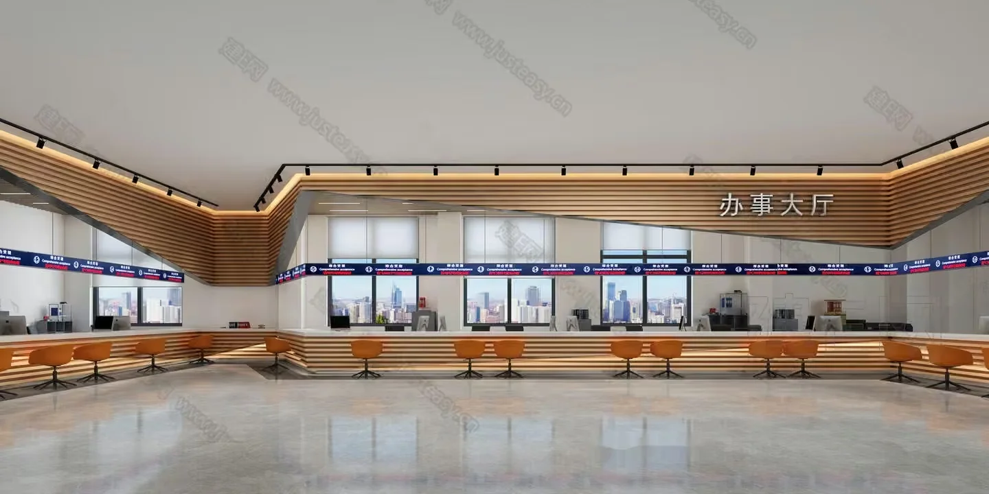 Modern Office Space 3D Model – 10552 – VRAY Render