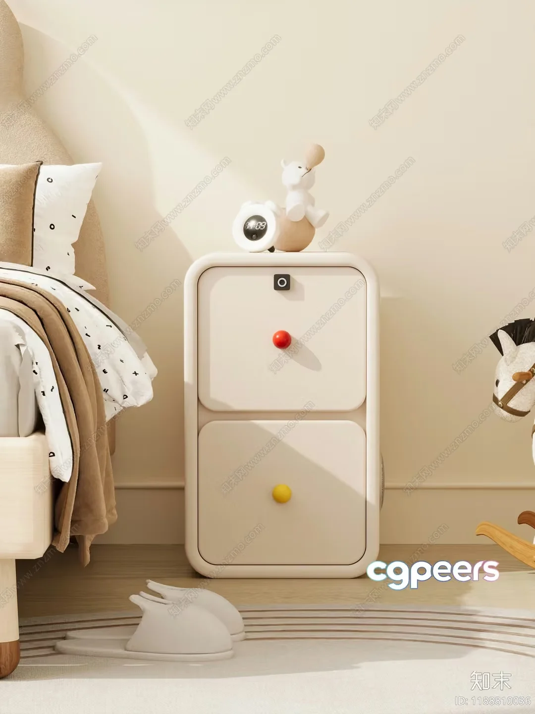 Cozy Children’S Bedroom 3D Model – 8169 – VRAY Render