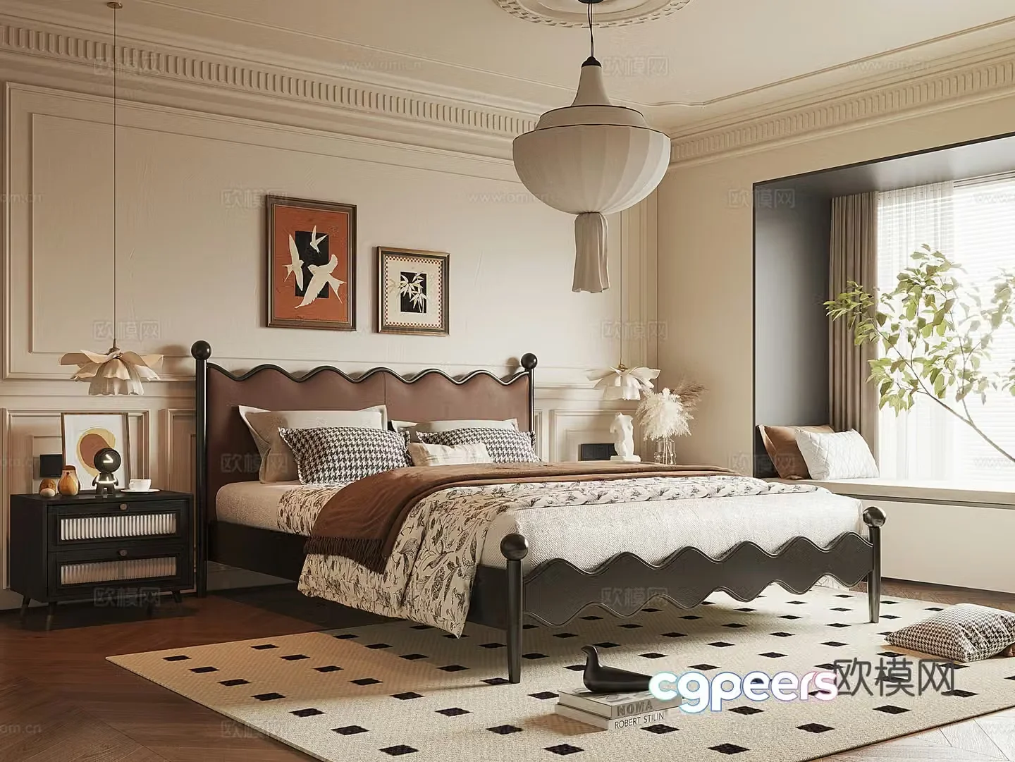 French medieval style home bedroom 3D model