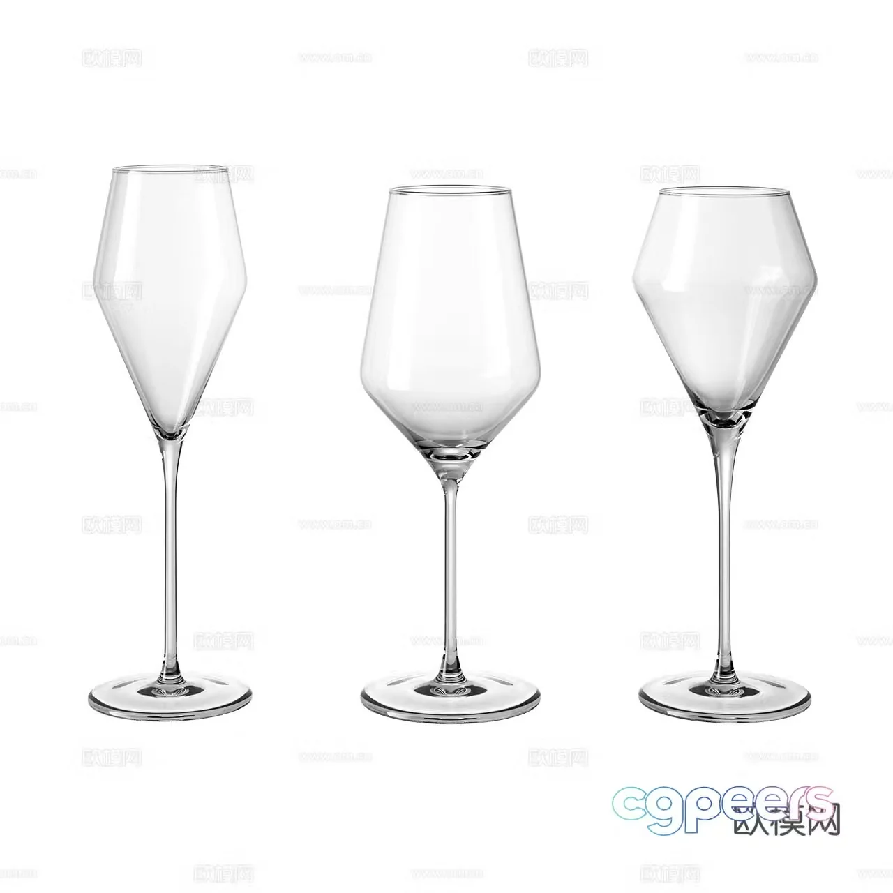 Zalto wine glass wine glass water glass glass dining table decoration kitchen decoration 3d model