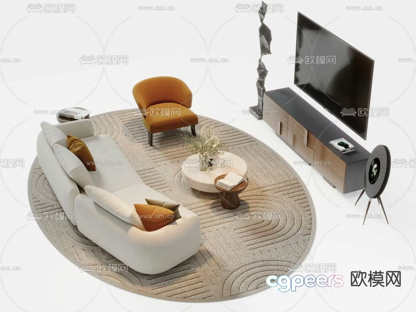 modular sofa 3d model