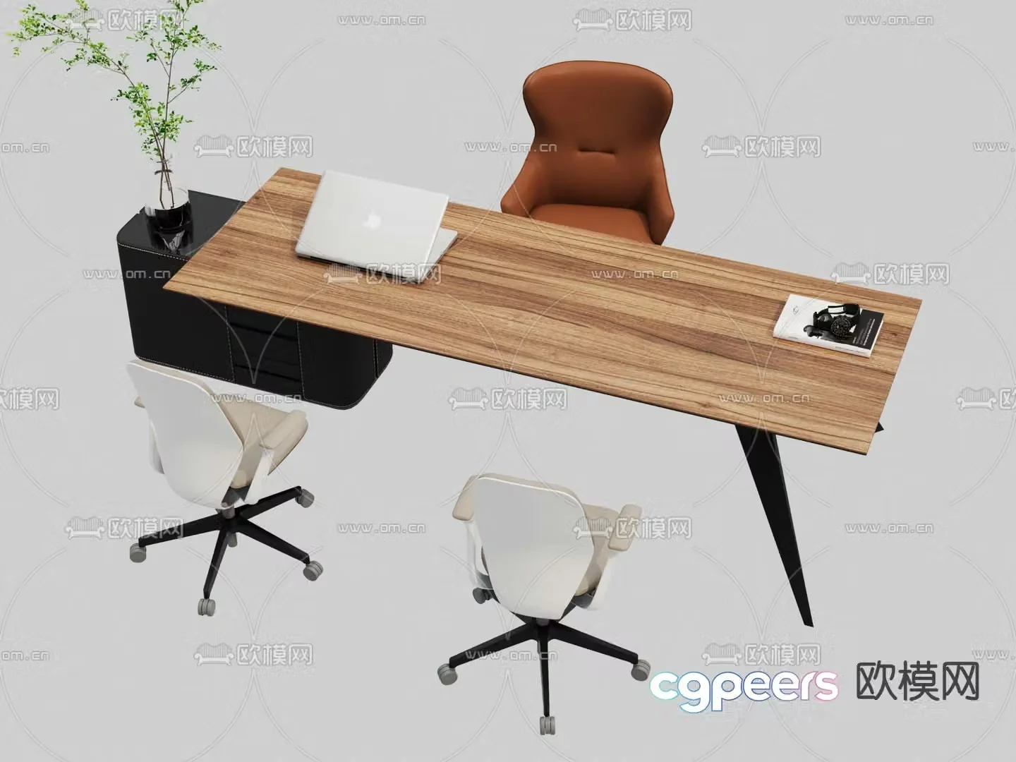 Desk desk desk boss desk 3d model