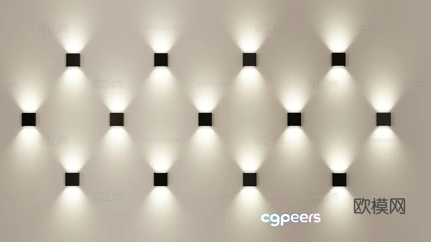 Modern minimalist wall lamp 3d model