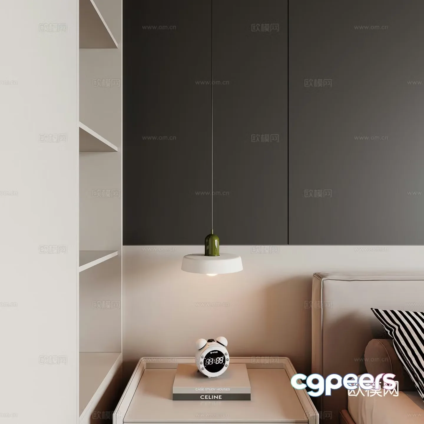 Modern kids room chandelier 3d model