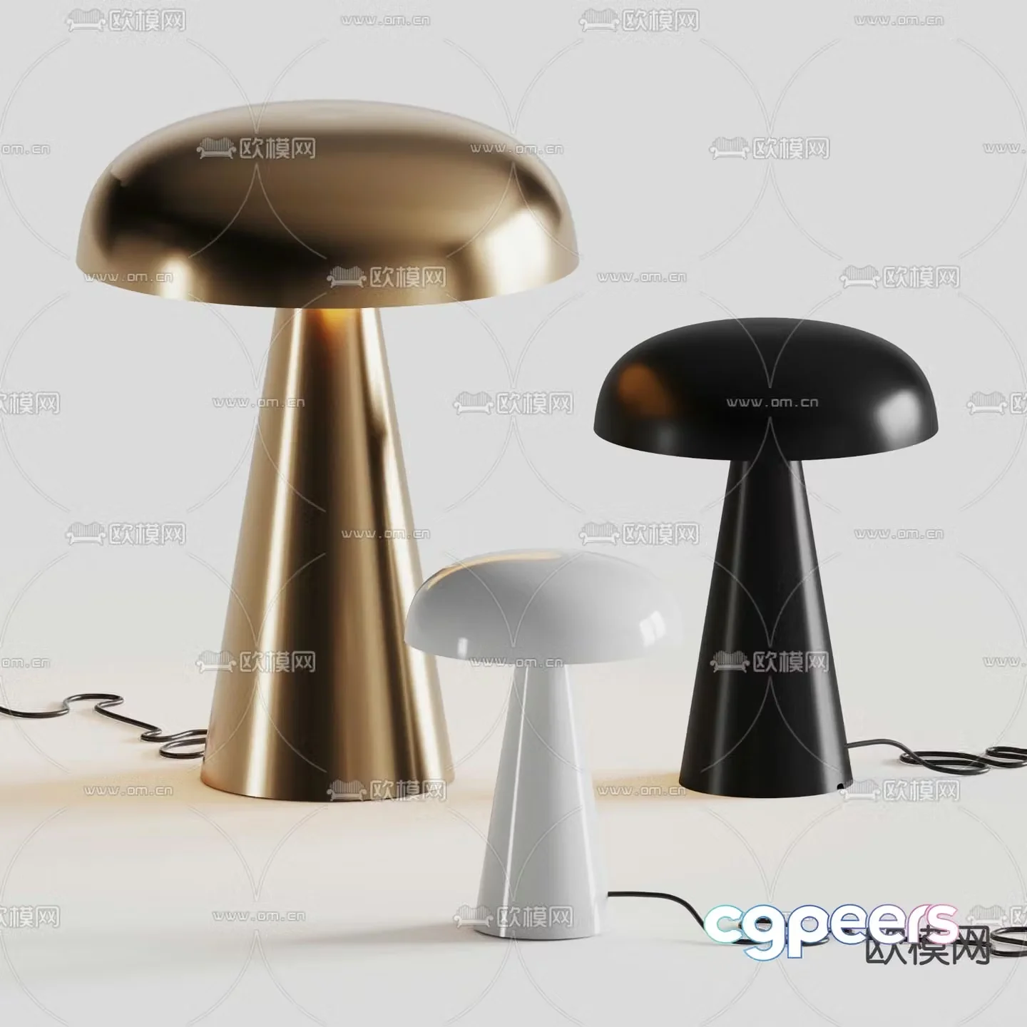 Oluce Metal Table Lamp Reading Table Lamp 3D Model