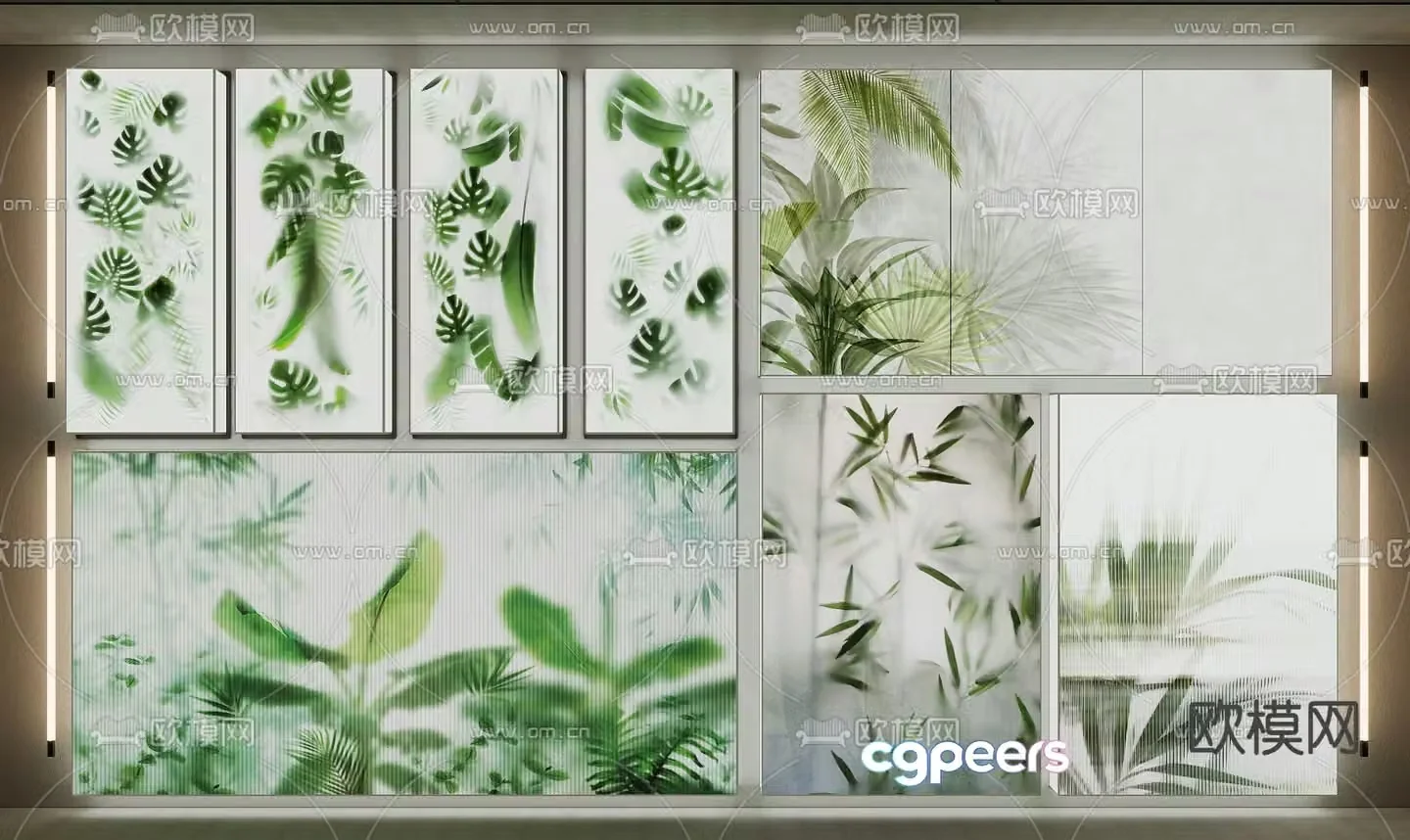 Plant landscape light box decorative light box 3d model