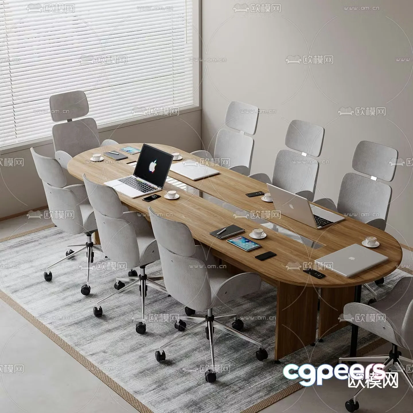 Modern conference table conference table 3d model