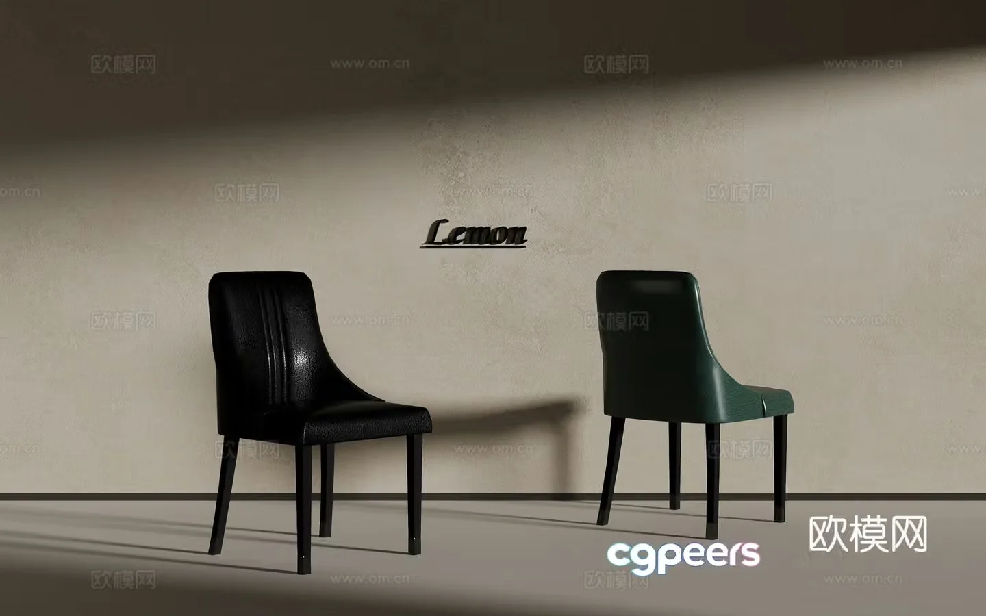 Leather single chair 3d model