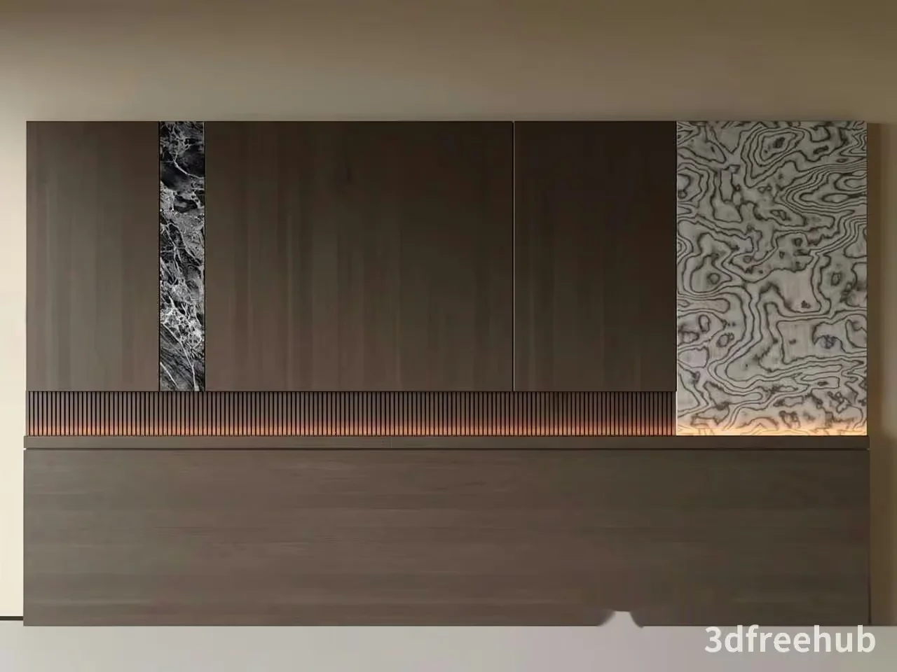 Modern Abstract Art 3D Model – 23012 – VRAY Render
