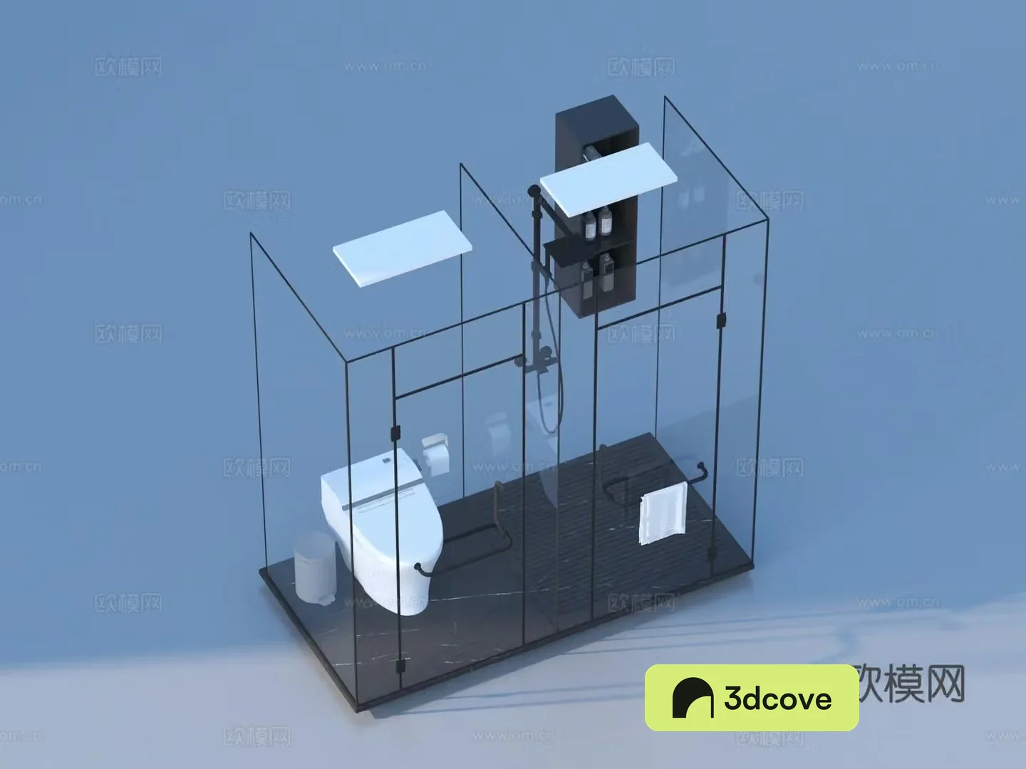 Wet and wet separation equipment toilet shower room