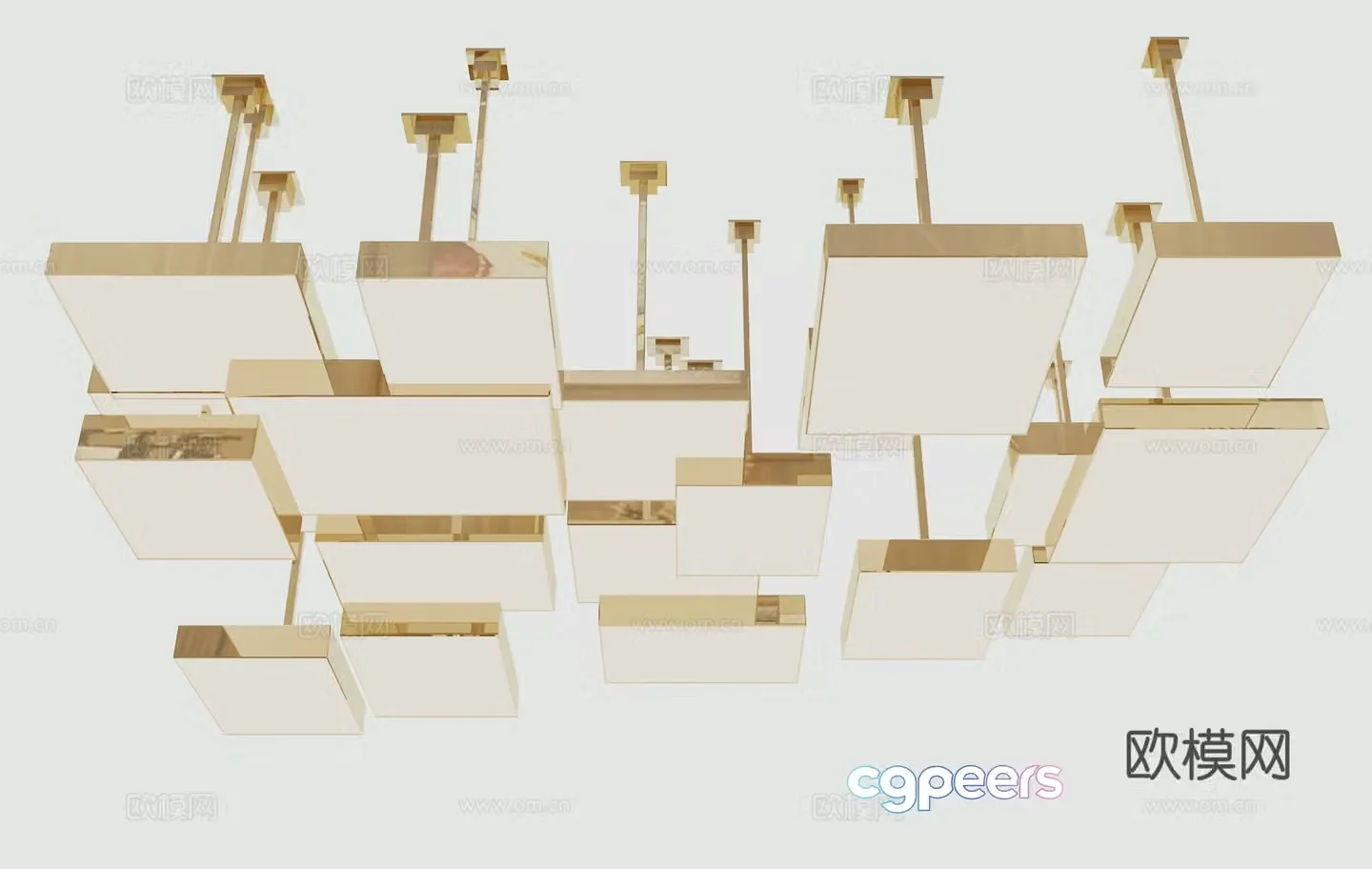 Modern chandelier 3d model