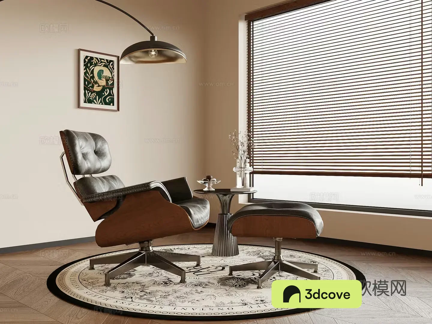 French casual chair floor lamp