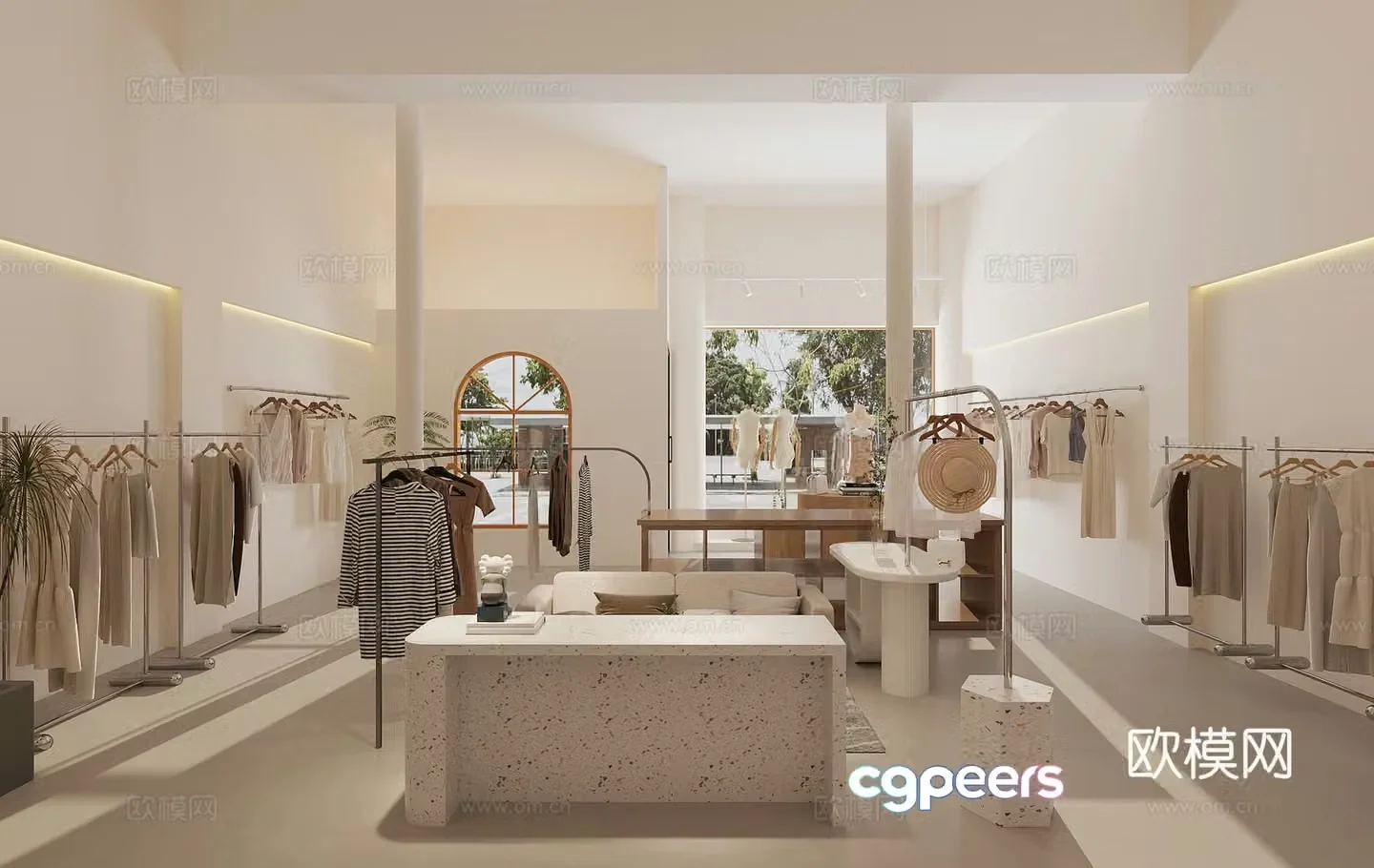 Modern clothing store Women’s clothing store Bakery store 3d model