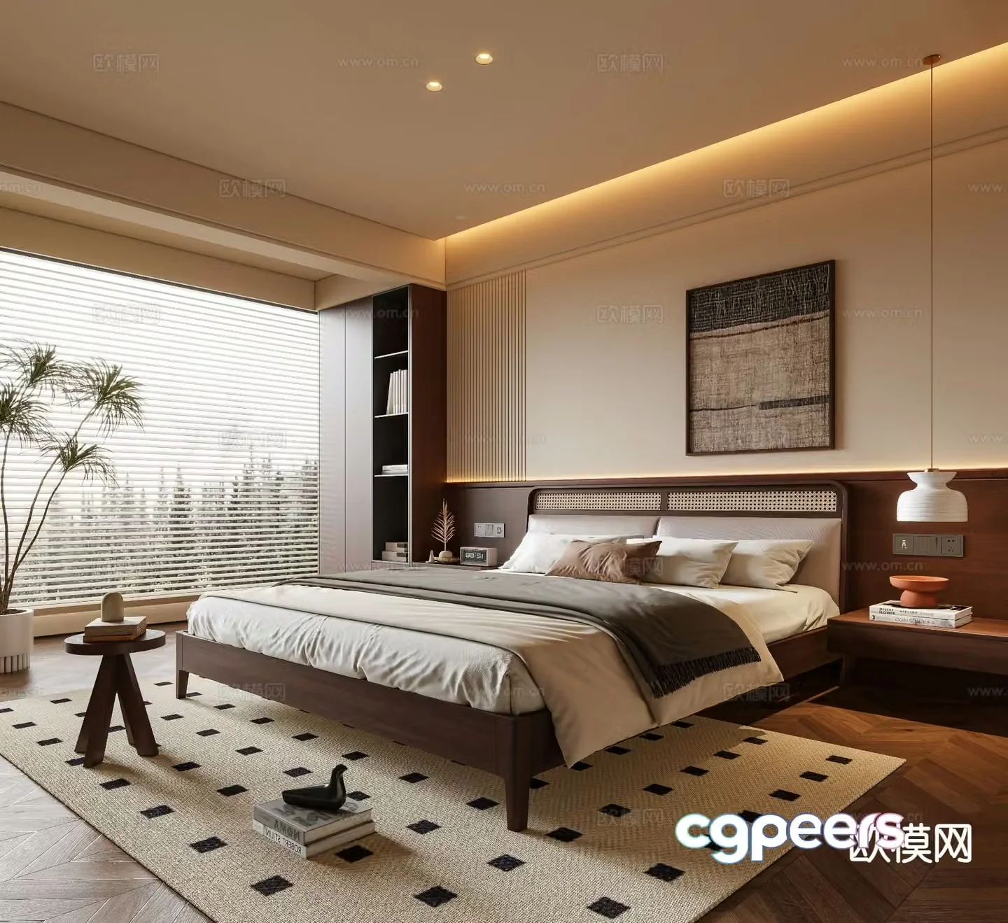 Medieval style bedroom master bedroom 3d model