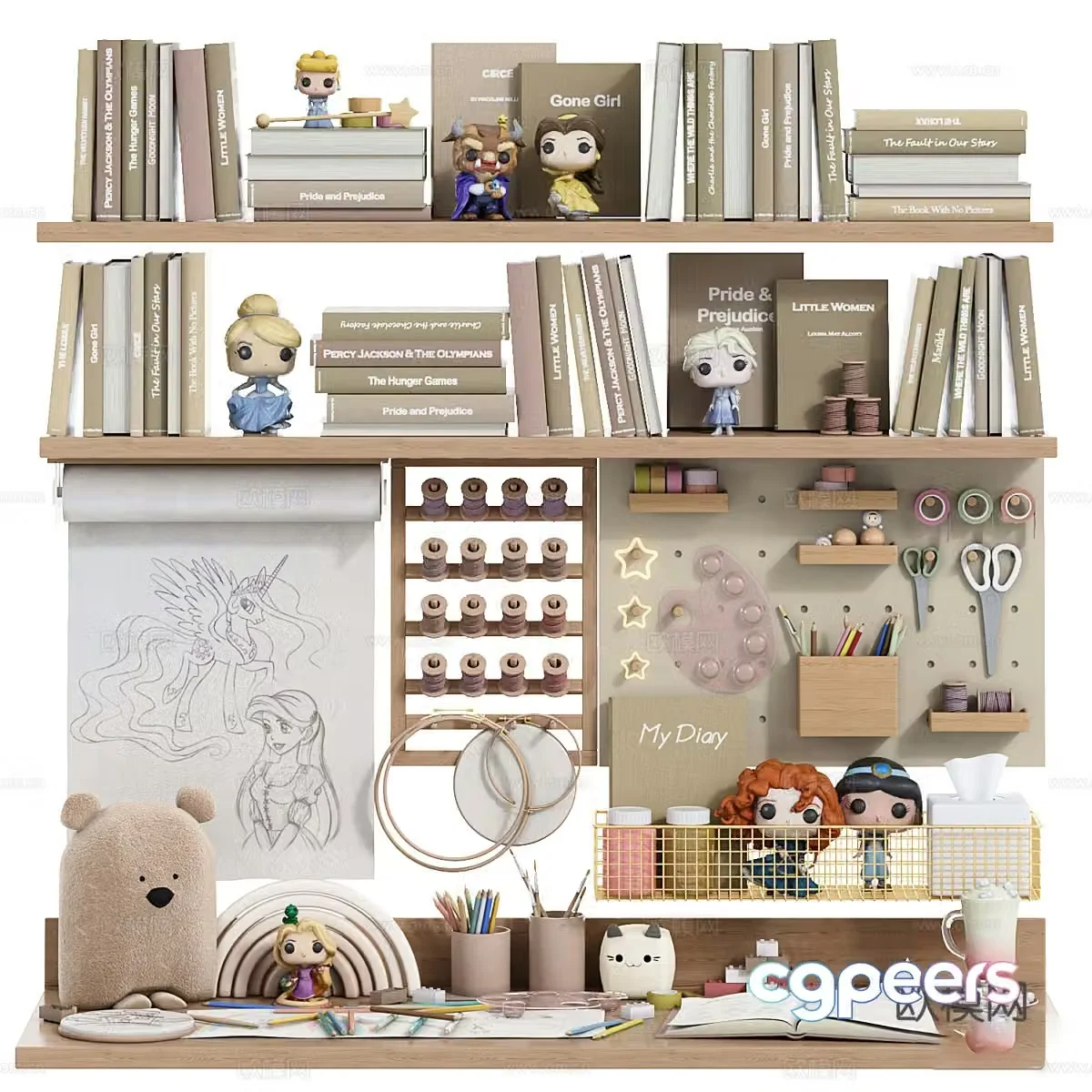 Children’s Jewelry Toys Painting Desktop Decoration 3D Model