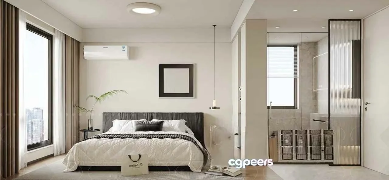 Cozy Modern Bedroom 3D Model – 11879 – VRAY Render