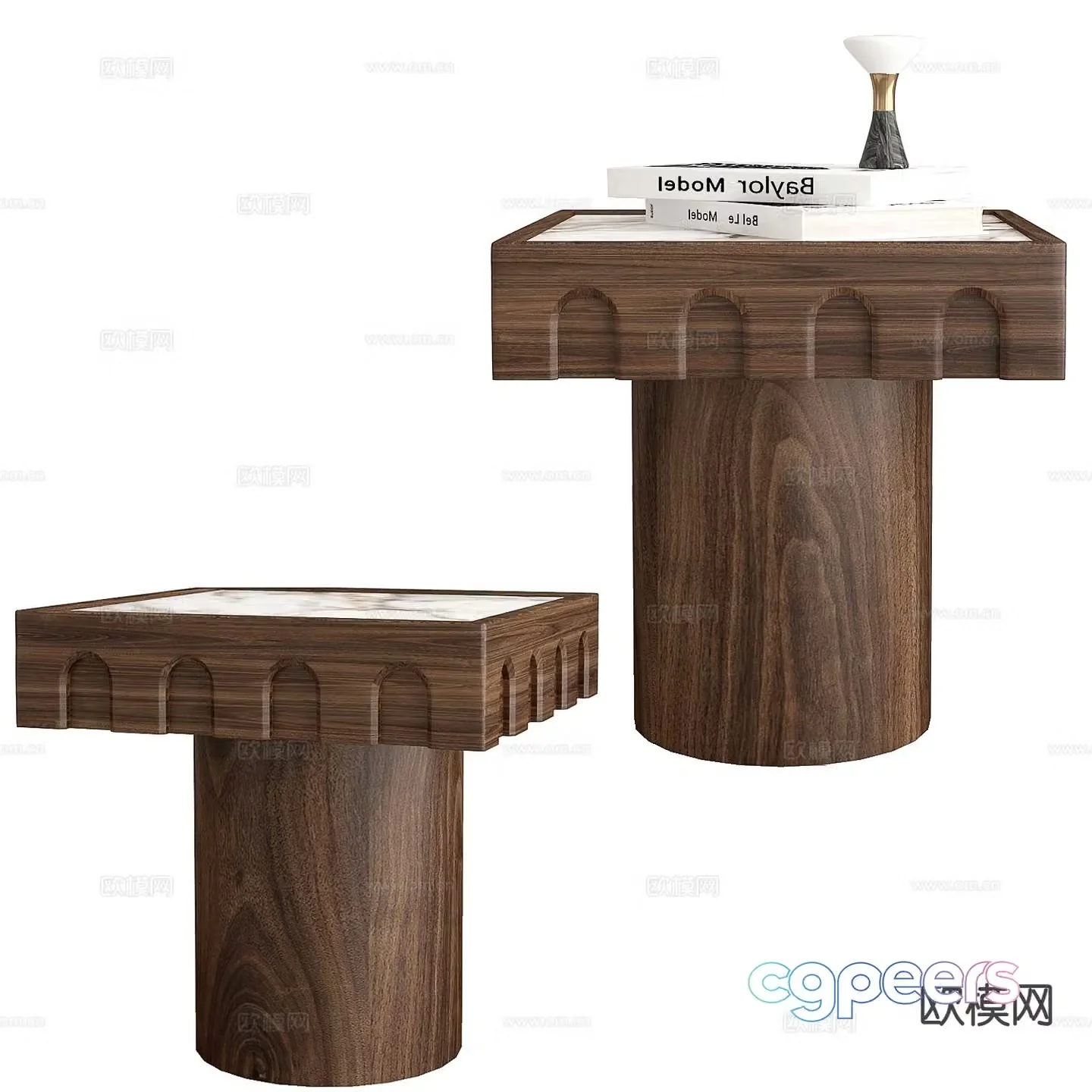 Nordic bedside table 3d model