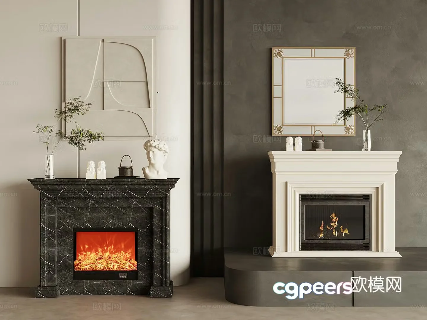 French fireplace 3d model