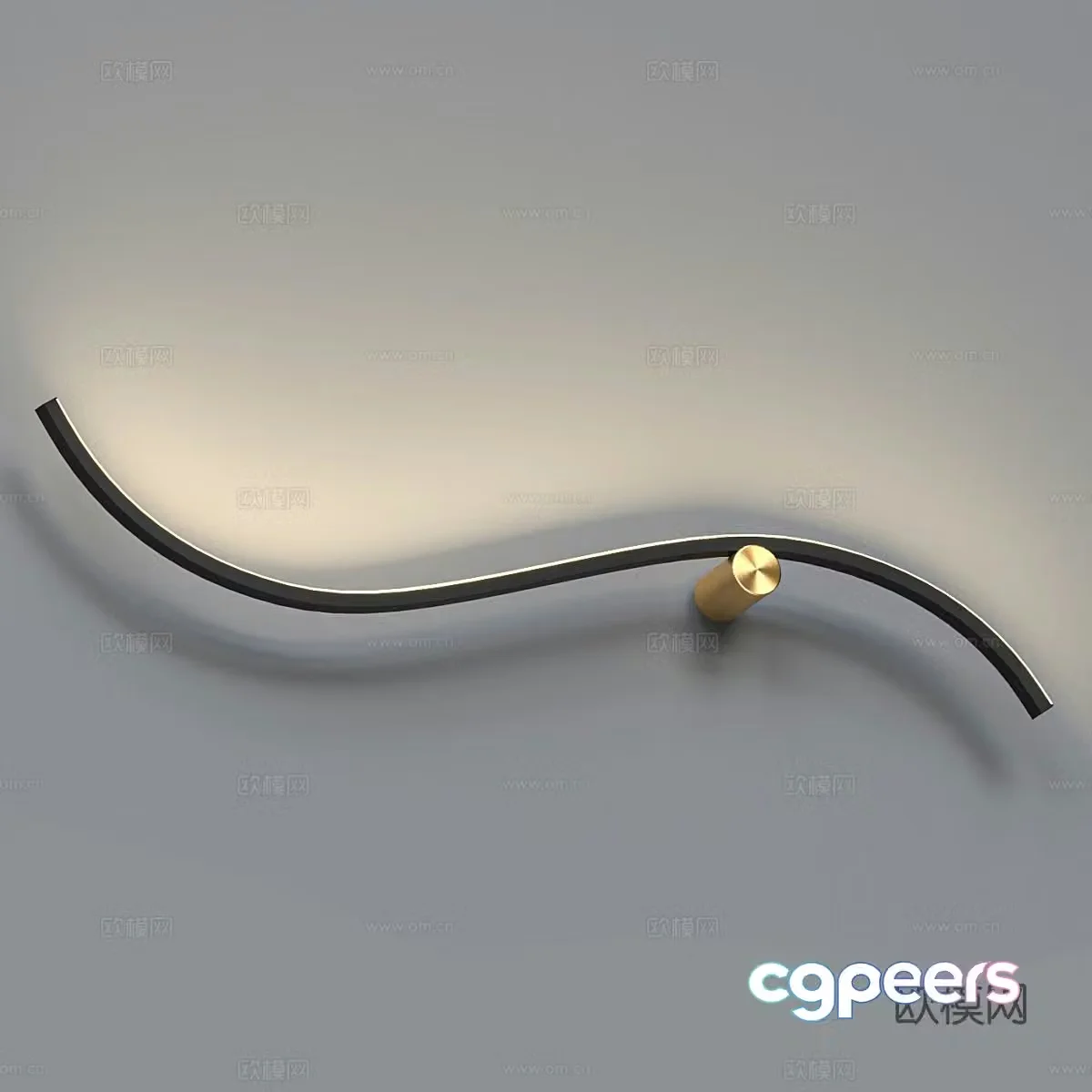 Strip wall light curved wall light ambient light 3d model