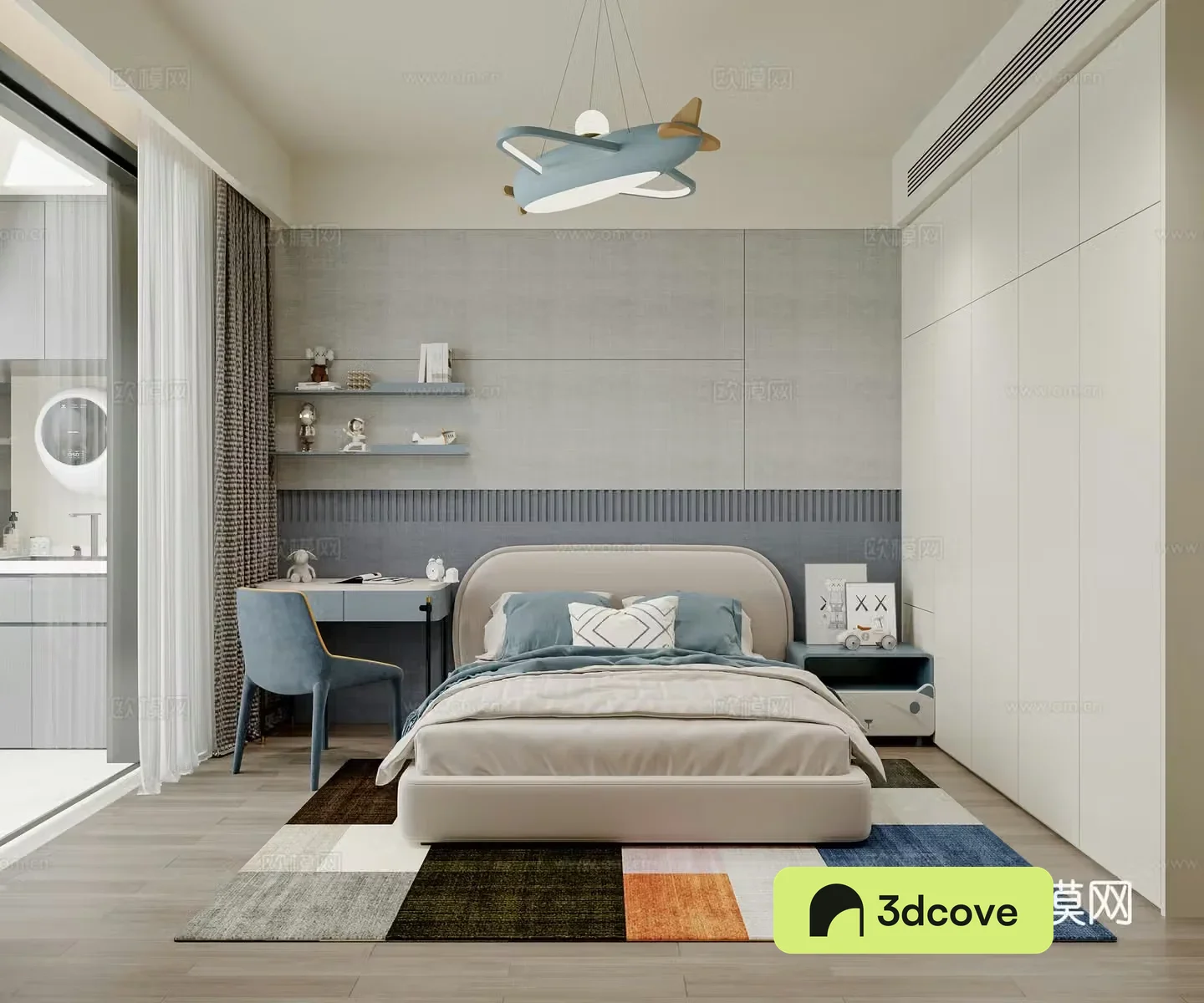 Modern simple children’s room boy’s room