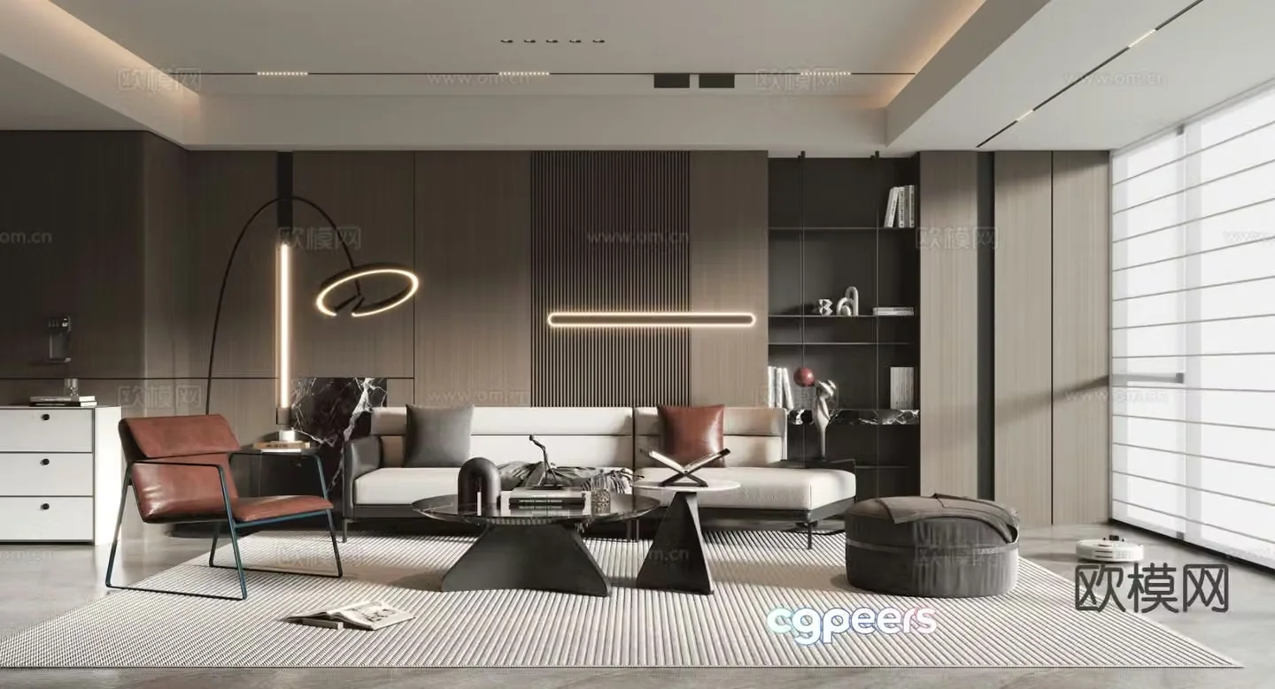 Modern living room 3d model
