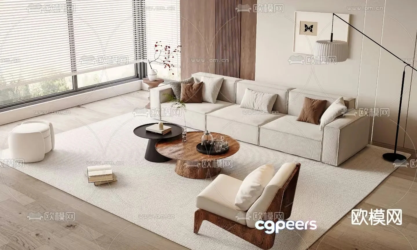 Medieval style modular sofa 3D model