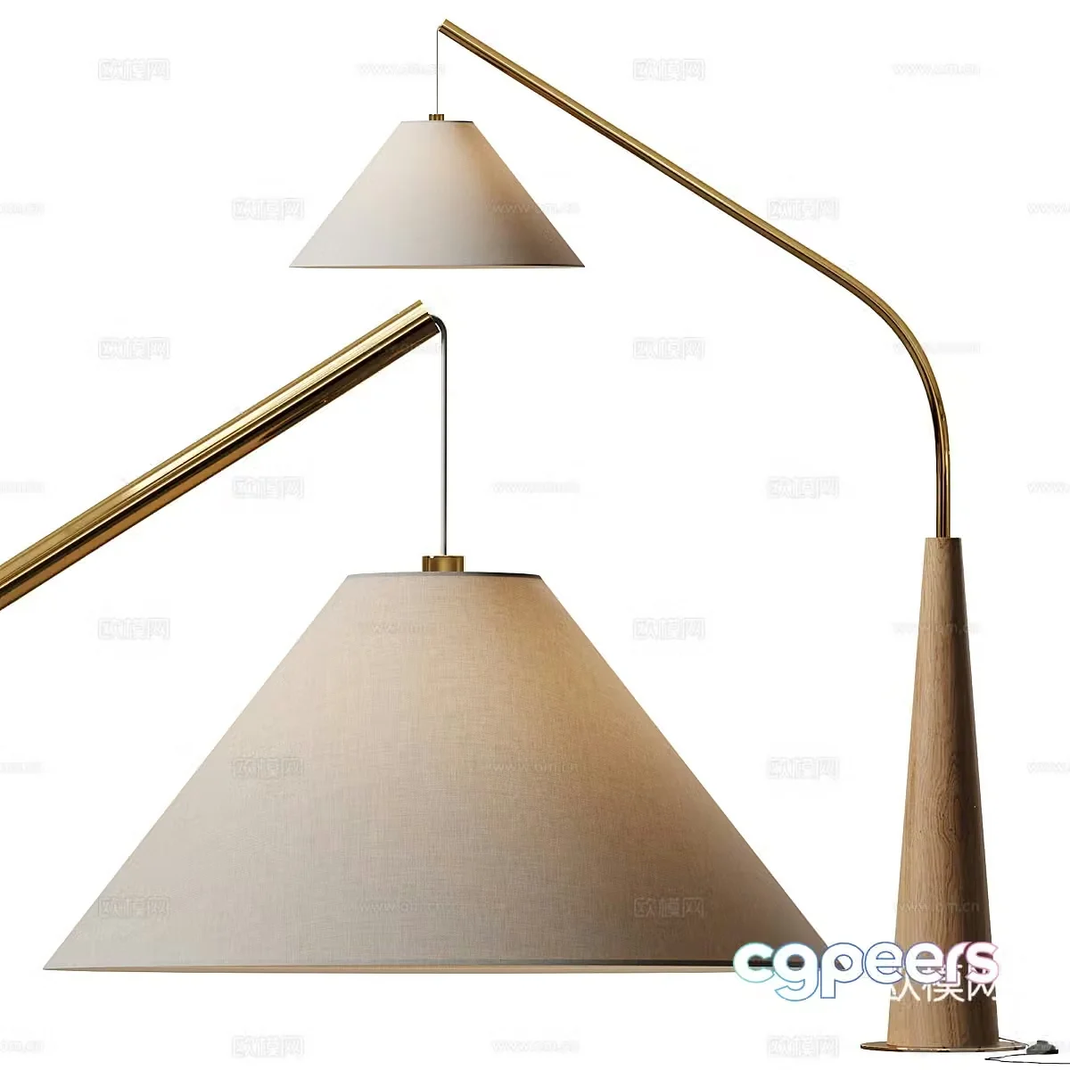New Chinese floor lamp 3D model