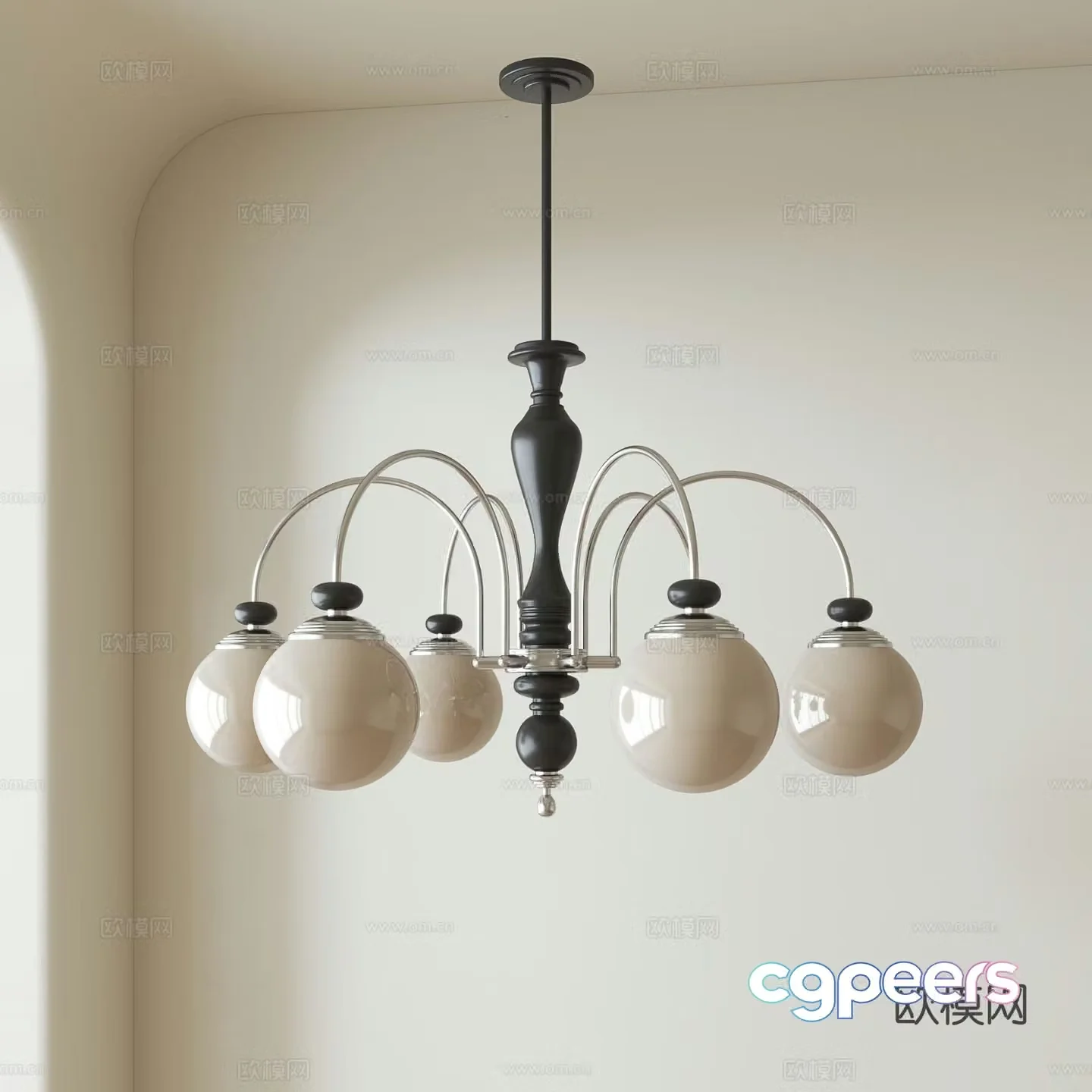 French chandelier hall chandelier 3d model