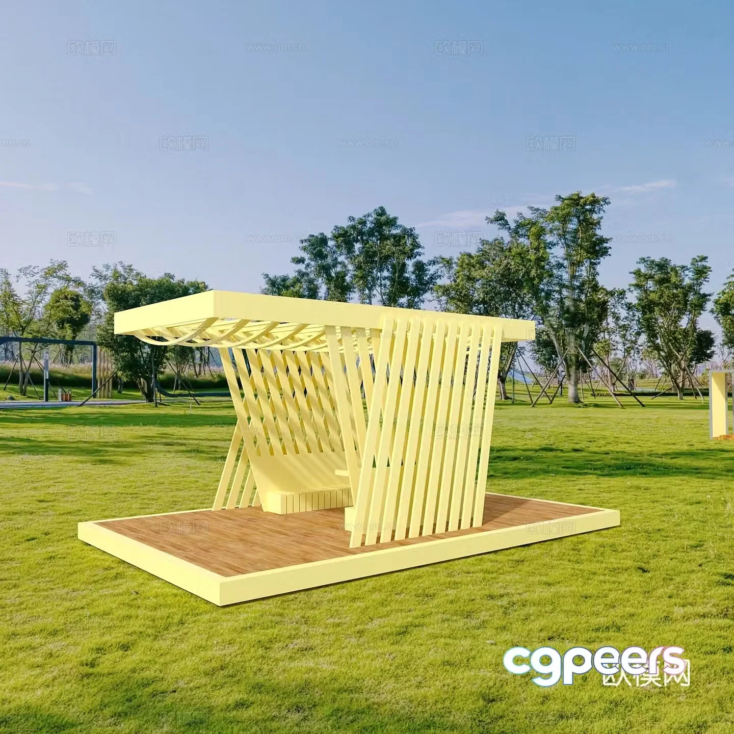 Public chair Park chair Park leisure chair Park landscape chair 3d model