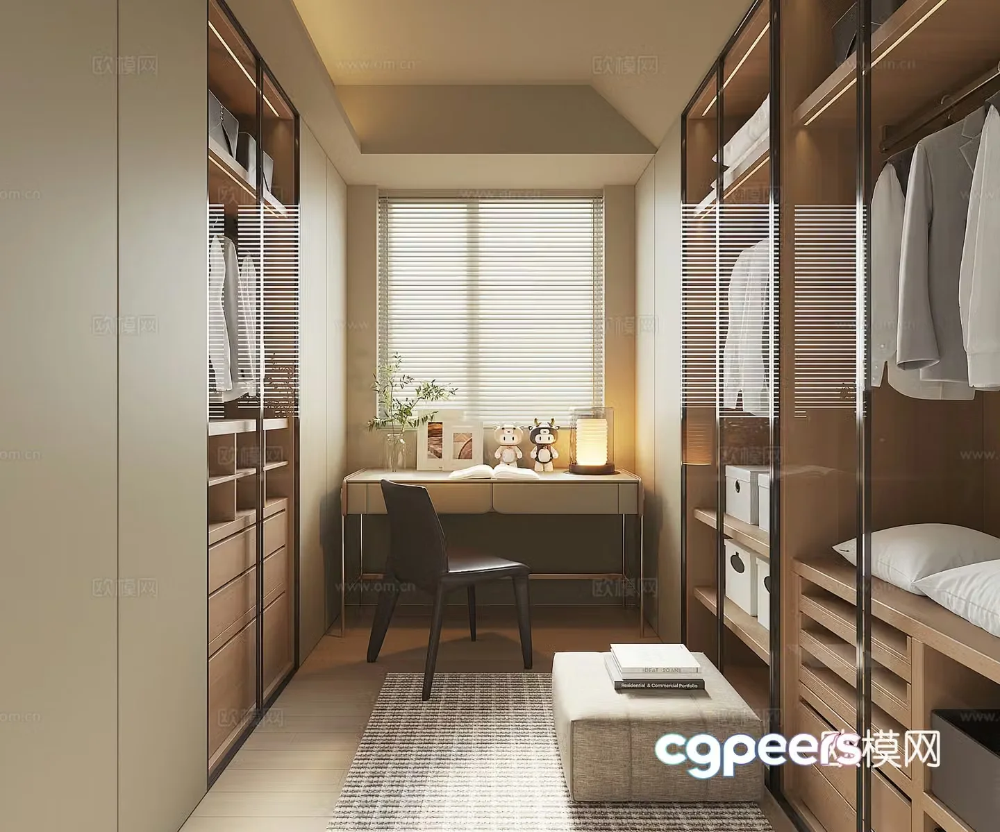 Modern home cloakroom 3d model