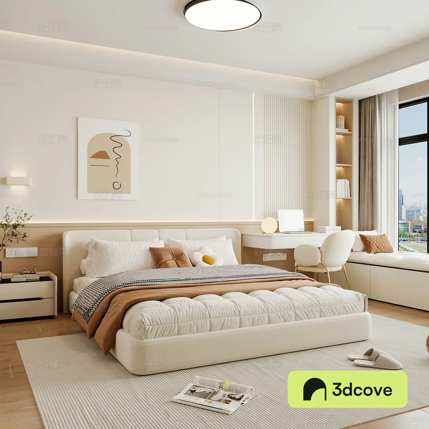 Modern home bedroom Modern bedroom Italian bedroom Simple bedroom Italian bed