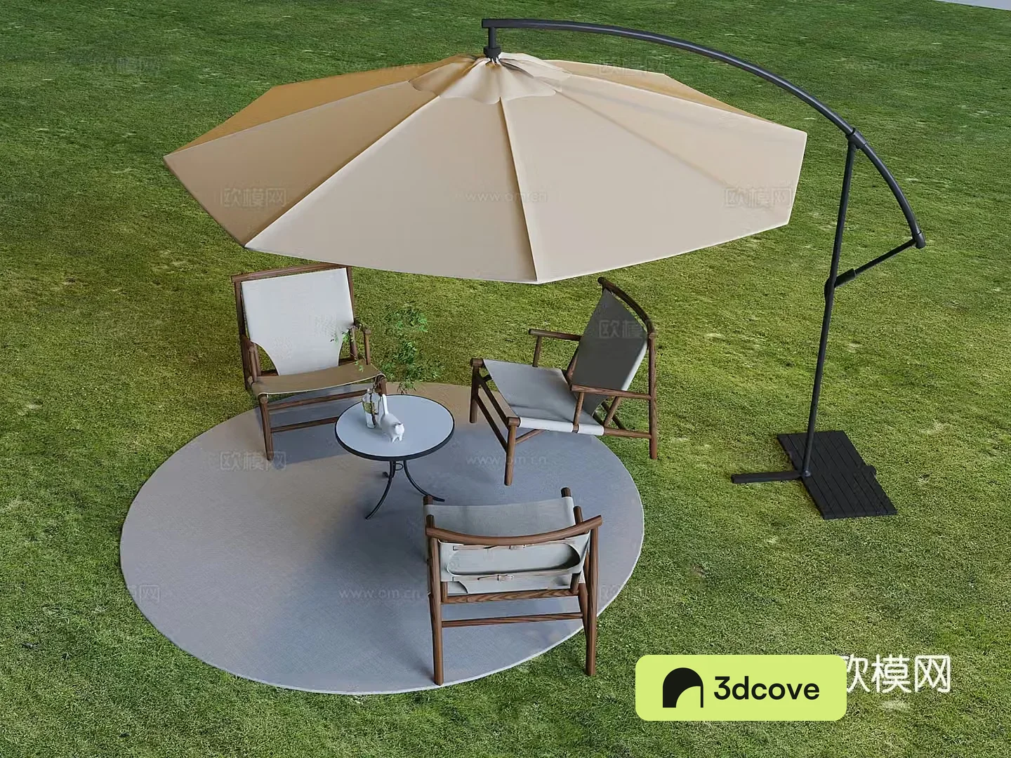 Outdoor camping awning outdoor leisure table backrest chair