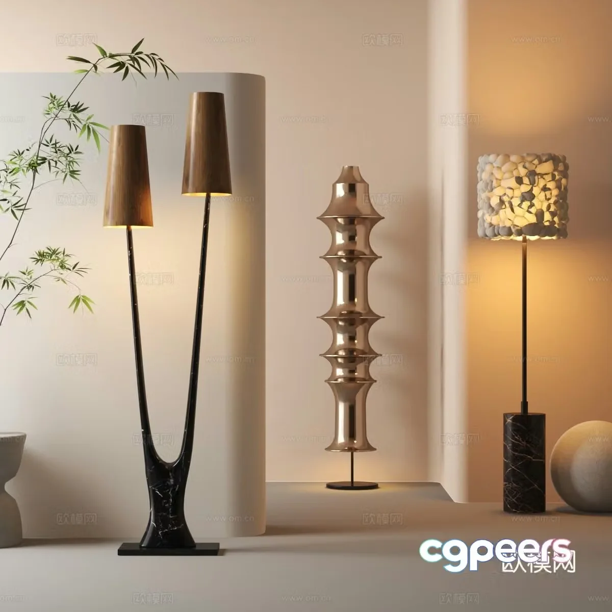 Modern floor lamp 3d model